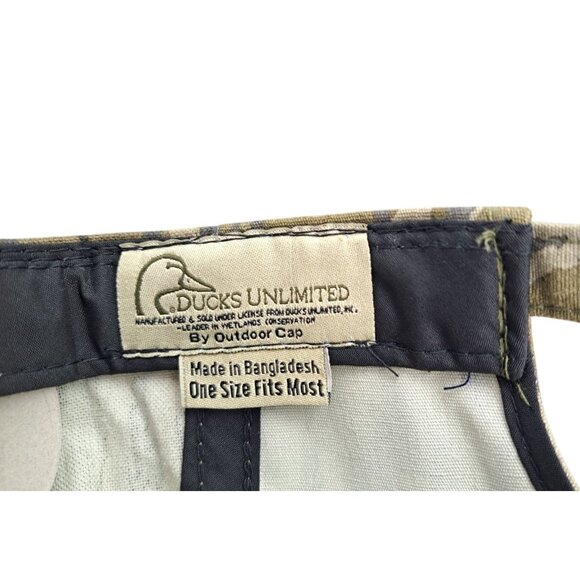 Ducks Unlimited Baseball Hat Mossy Oak Camo Bottomland Strapback Adjustable New - Picture 8 of 9